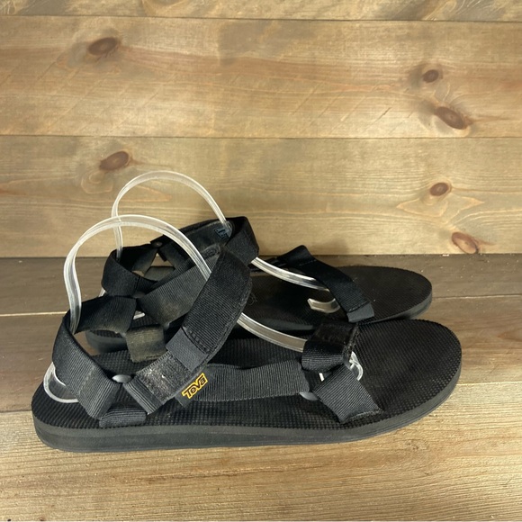 teva original universal mens size 12 shoes black athletic outdoor sandals - Picture 2 of 8